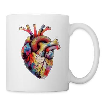 Colorful Anatomical Heart Medical Heart - Mug - white - Right