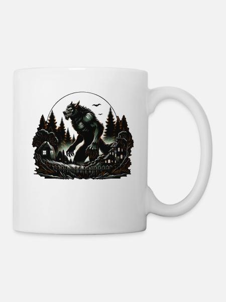 Aesthetic Werewolf Moon - Tasse - Weiß