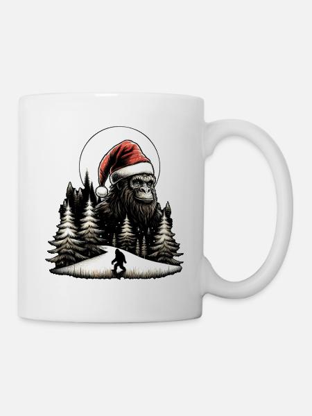 Weihnachtsmann Bigfoot - Tasse - Weiß
