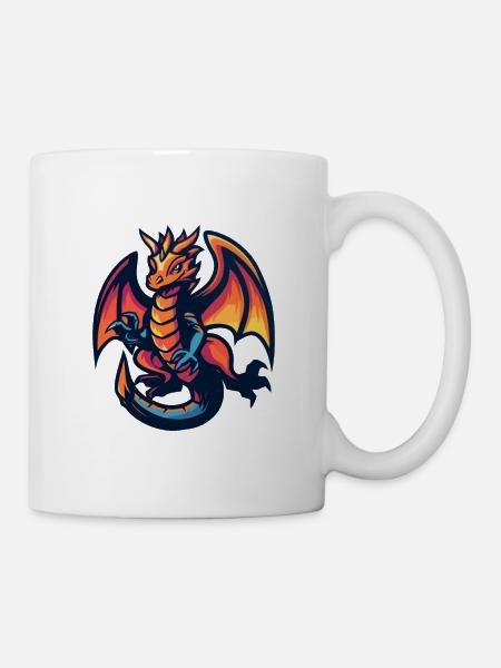 Drache Comic - Tasse - Weiß
