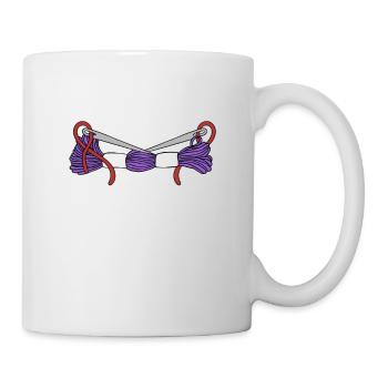 Broderie Perles Motif de broderie Point de croix - Mug blanc - blanc - Droite