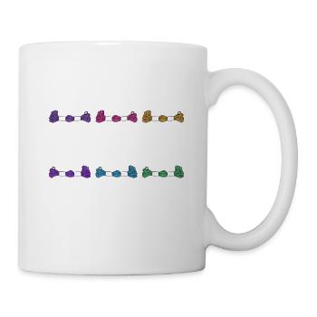 Broderie Perles Motif de broderie Point de croix - Mug blanc - blanc - Droite