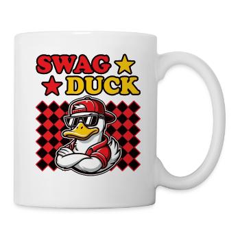 Swag Duck coole Ente mit Sonnenbrille - Tasse - Weiß - Rechts