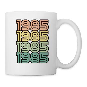 1985 Retro Jahrgang Geburt - Tasse - Weiß - Rechts