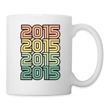 2015 Retro Jahrgang Geburt - Tasse - Weiß - Rechts