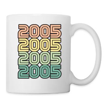 2005 Retro Jahrgang Geburt - Tasse - Weiß - Rechts
