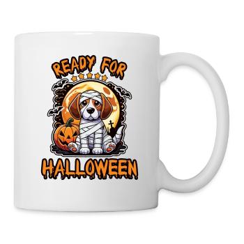 Bereit fur Halloween Lustiger Beagle - Tasse - Weiß - Rechts