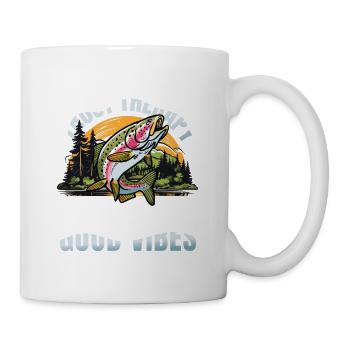 Trout Therapy Reeling in - - Tasse - Weiß - Rechts