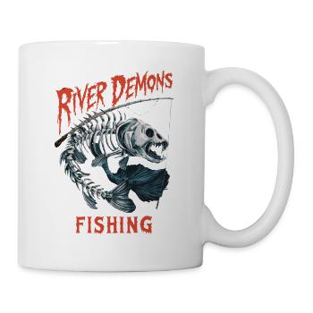 River Demons Fishing für eine Anglerin Fischerin - Tasse - Weiß - Rechts