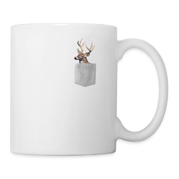 T-shirt Cerf Dans Votre Poche - Drôle De Cerf Espion - Mug blanc - blanc - Droite