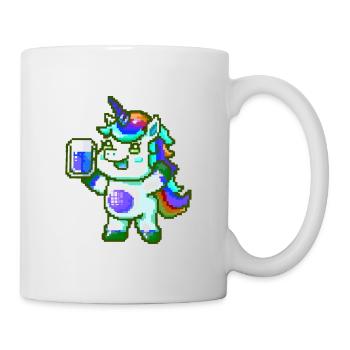 Fête de la bière de licorne Célébrer coloré - Mug blanc - blanc - Droite