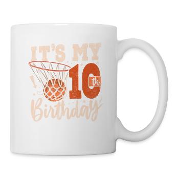 It's My 10th Birthday Basketball Player 10 Years - Mug - white - Right