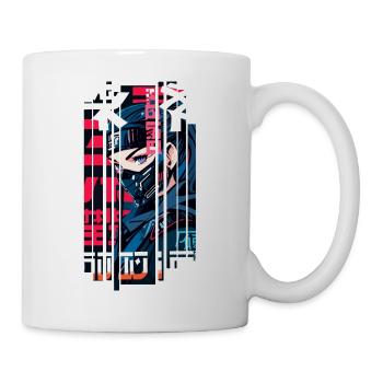 Woman Ninja géométrique kanji - Mug blanc - blanc - Droite