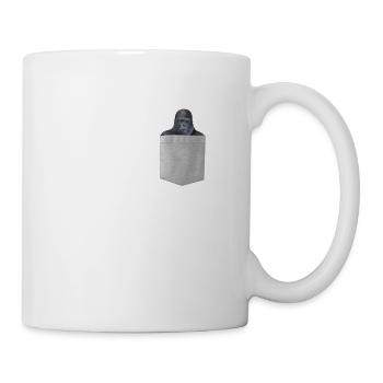 T-shirt Gorille dans votre poche. Drôle de singe écailleuse - Mug blanc - blanc - Droite