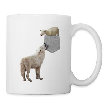 Wolf Reaching Sheep In Your Fake Pocket Funny - Mug - white - Right