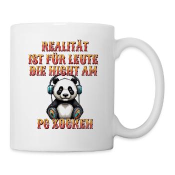 Niedlicher Panda Gaming Zocker Computer PC - Tasse - Weiß - Rechts