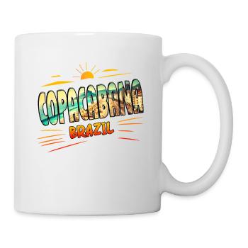 Copacabana Brazil Beach Vibes Travel Souvenir - Mug - white - Right