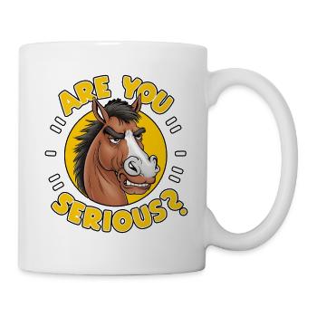 T’es sérieux? Cheval drôle - Mug blanc - blanc - Droite