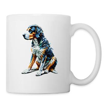 Polygon Art Swiss Hound - Mug - white - Right