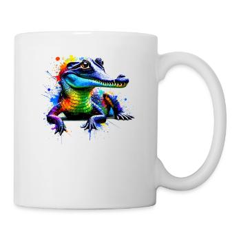 Colorful Splash Art Gharial Gharials - Mug - white - Right