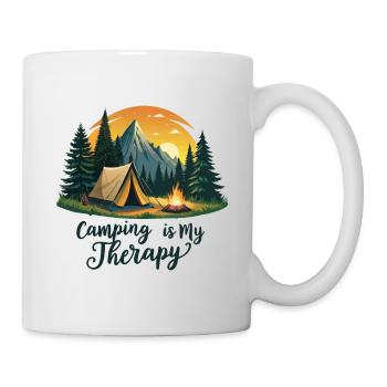CAMPING IST MEINE THERAPIE - Tasse - Weiß - Rechts