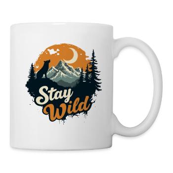 BLEIBEN SIE WILD - Tasse - Weiß - Rechts
