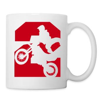 Moto 2 biker - Mug - white - Right