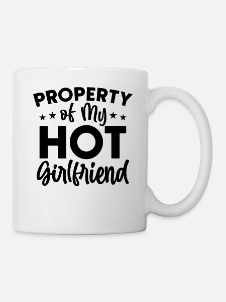 Propriété de ma copine chaude - Mug blanc - blanc