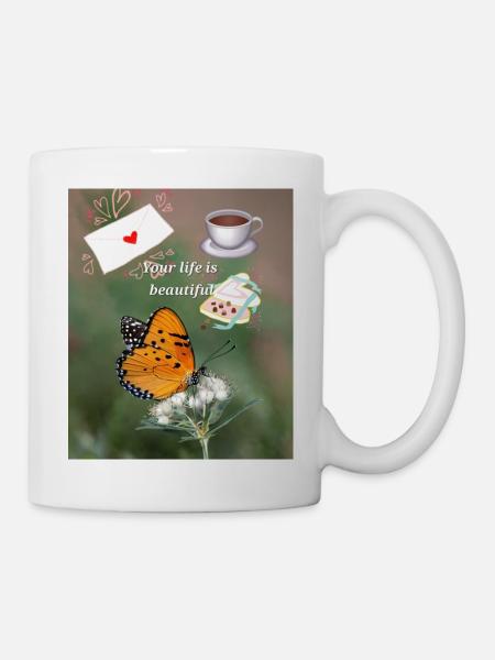 Schönes 💕 Leben - Tasse - Weiß