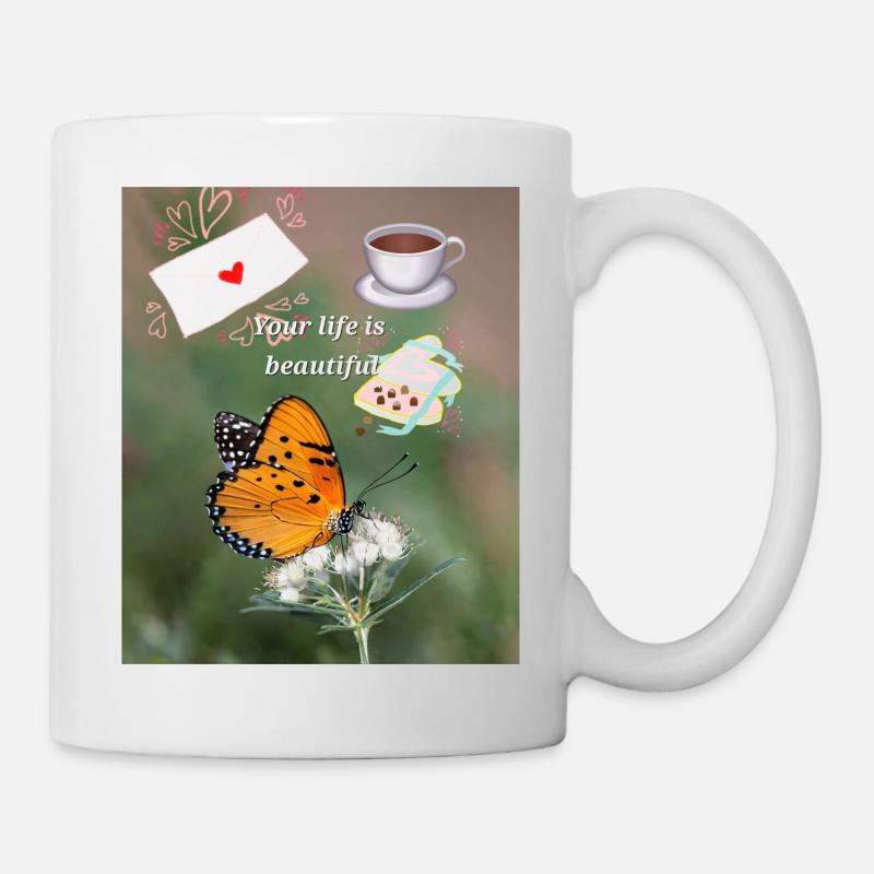 Schönes 💕 Leben - Tasse - Weiß