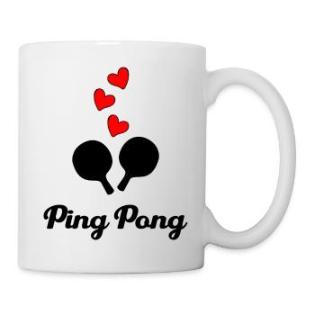 Table tennis ping-pong-love table tennis racket - Mug - white - Right