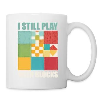 Lustiges Quilten, ich spiele immer noch mit Blocks Quilt - Tasse - Weiß - Rechts