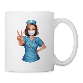 Lustige Krankenschwester mit Humor - Tasse - Weiß - Rechts