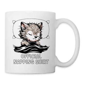 Chemise de sieste officielle loup-garou - Mug blanc - blanc - Droite