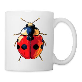 Marienkäfer Ladybug Insekten Bunt Süße Marienkäfer - Tasse - Weiß - Rechts