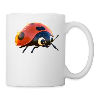 Marienkäfer Ladybug Insekten Bunt Süße Marienkäfer - Tasse - Weiß - Rechts