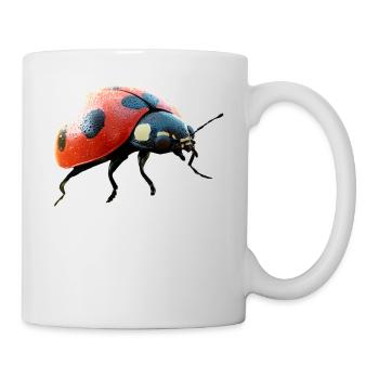 Marienkäfer Ladybug Insekten Bunt Süße Marienkäfer - Tasse - Weiß - Rechts