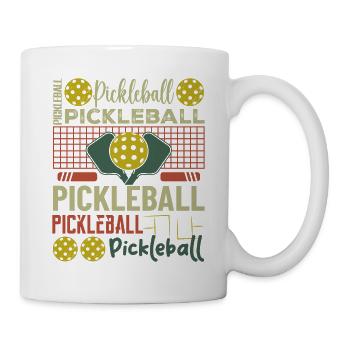 Teen Pickleball Ball Court Paddel Lustige Picklebal - Tasse - Weiß - Rechts