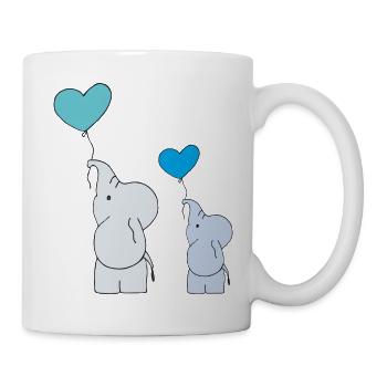 Elephant Big and Small Balloon - Mug - white - Right