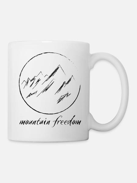 Berge / mountain freedom - Mug - white