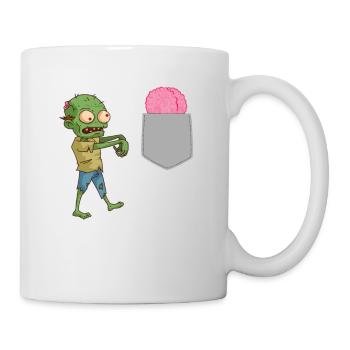 Zombie cherchant son cerveau dans votre fausse poche Fun - Mug blanc - blanc - Droite