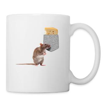 Mouse Reaching For Cheese In Your Fake Pocket Fun - Mug - white - Right