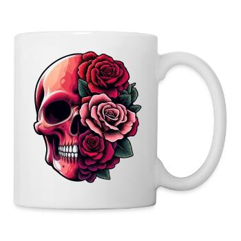 Skull and Bouquet - Mug - white - Right