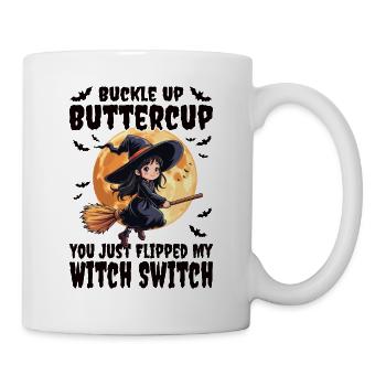 Halloween Witch Costume Witch Broom - Mug - white - Right