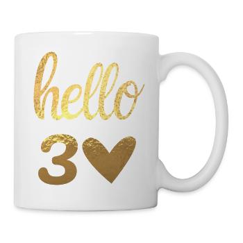 Hello 30 gold - Mug - white - Right