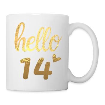 Hello 14 Gold - Mug - white - Right