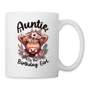 Auntie Of The Birthday Girl - Tasse - Weiß - Rechts