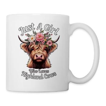 Juste une fille qui aime les vaches des Highlands - Mug blanc - blanc - Droite