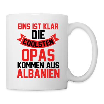 Albanian Albanian Grandpa Grandfather Albania - Mug - white - Right