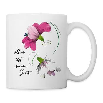 alles hat seine Zeit - Tasse - Weiß - Rechts